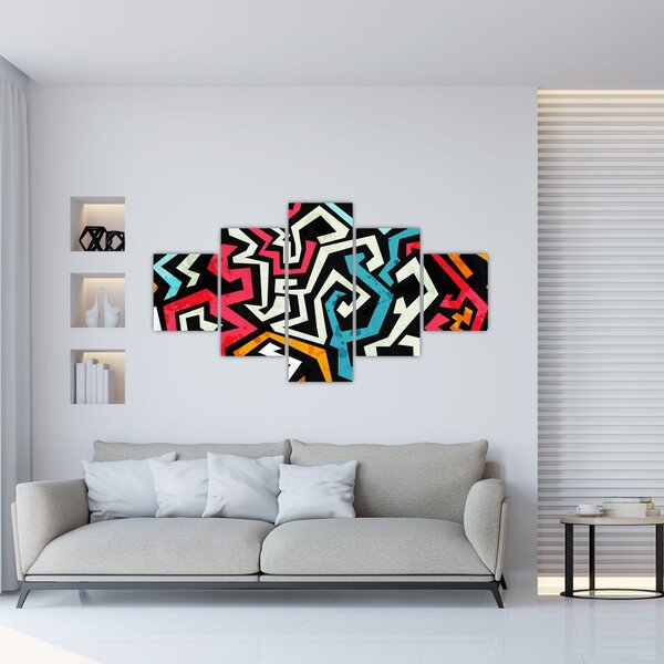 Obraz abstrakcji graficznej (125x70 cm)