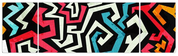 Obraz abstrakcji graficznej (170x50 cm)