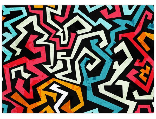 Obraz abstrakcji graficznej (70x50 cm)