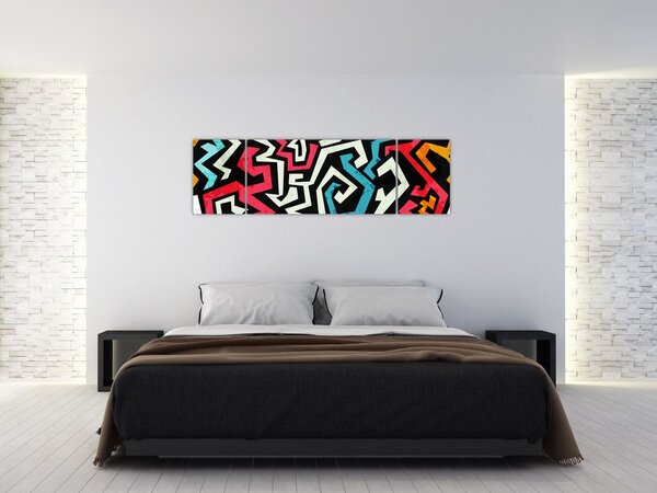 Obraz abstrakcji graficznej (170x50 cm)