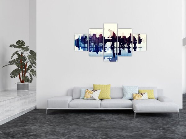 Obraz muzyków (125x70 cm)