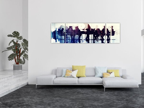 Obraz muzyków (170x50 cm)