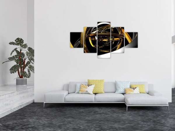 Obraz nowoczesnej abstrakcji (125x70 cm)