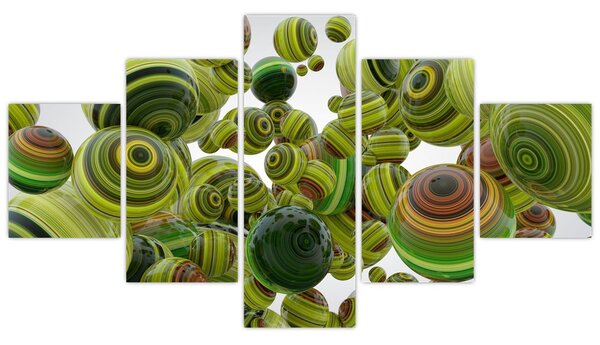 Obraz pasiastych kulek (125x70 cm)
