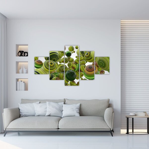 Obraz pasiastych kulek (125x70 cm)