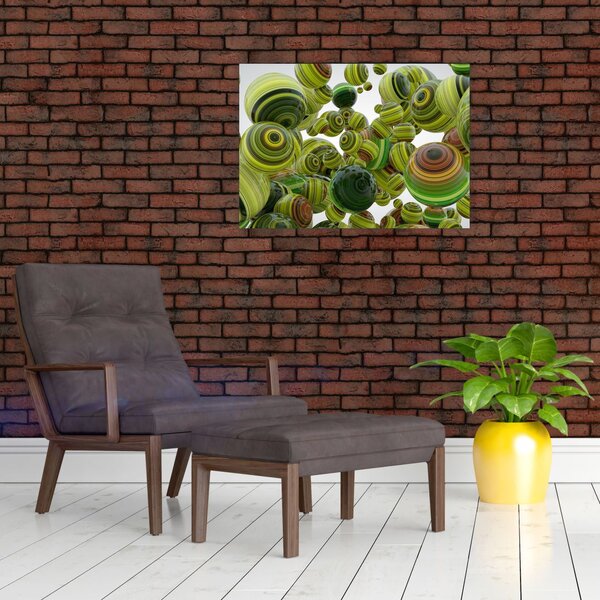Obraz pasiastych kulek (70x50 cm)