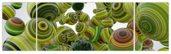 Obraz pasiastych kulek (170x50 cm)