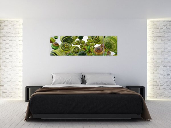 Obraz pasiastych kulek (170x50 cm)