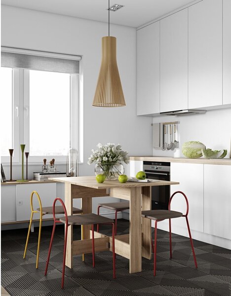 Rozkładany stół w dekorze dębu 76x28 cm Papillon – TemaHome
