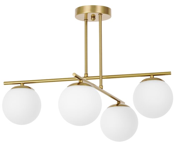 NOWOCZESNA LAMPA SUFITOWA WISZĄCA SZCZOTKOWANE ZŁOTO LEDO W4