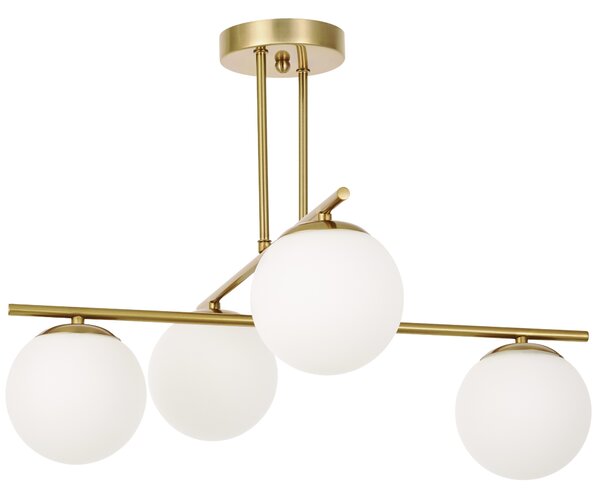 NOWOCZESNA LAMPA SUFITOWA WISZĄCA SZCZOTKOWANE ZŁOTO LEDO W4