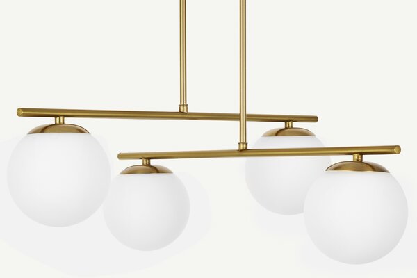 NOWOCZESNA LAMPA SUFITOWA WISZĄCA SZCZOTKOWANE ZŁOTO LEDO W4