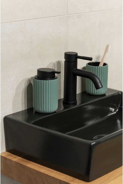 Zielony zestaw ceramicznych akcesoriów łazienkowych Belluno – Wenko