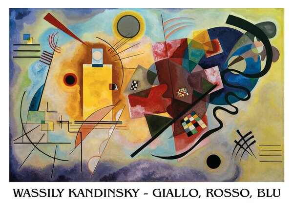 Druk artystyczny ty Czerwony Niebieski, Wassily Kandinsky