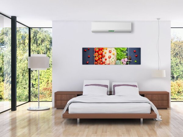 Obraz - Stół pełen warzyw (170x50 cm)