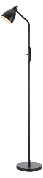 Lampa stojąca w kolorze matowej czerni z metalowym kloszem (wys. 143 cm) Story – Markslöjd