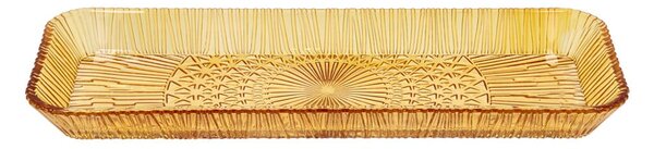 Pomarańczowy szklany półmisek 14x38 cm Kusintha – Bitz