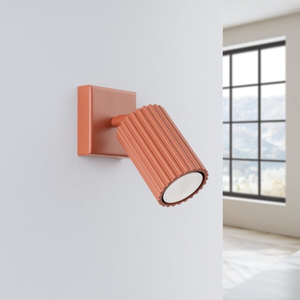 Ceglasta lampa punktowa 8x16 cm Gleam – Sollux
