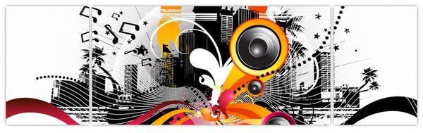 Obraz - Muzyka (170x50 cm)