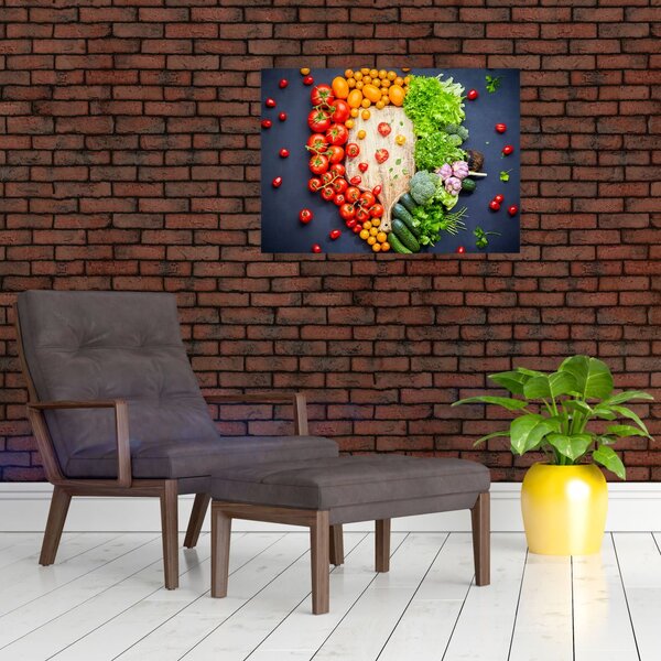 Obraz - Stół pełen warzyw (70x50 cm)