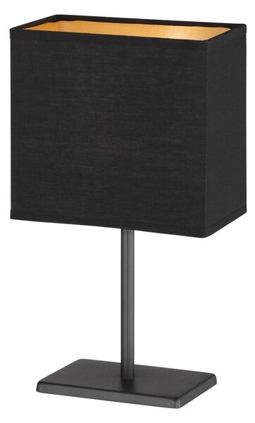 Czarna lampa stołowa z tekstylnym kloszem (wysokość 30 cm) Kate – Fischer & Honsel