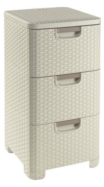 Kremowa plastikowa niska szafka łazienkowa 33x60 cm Style – Curver