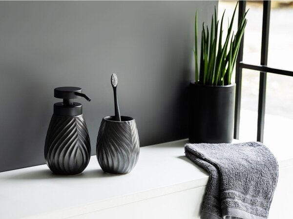 Antracytowy ceramiczny zestaw akcesoriów łazienkowych Idro – Wenko