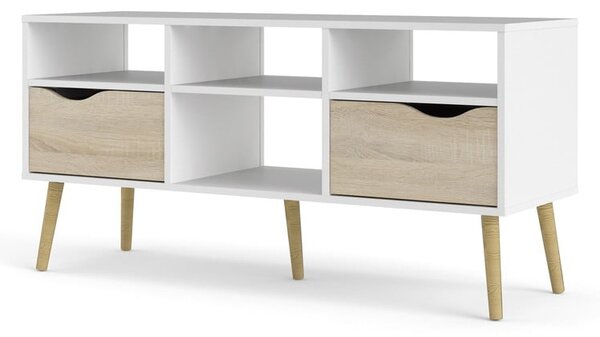Biała szafka pod TV Tvilum Oslo, 117 x 57 cm