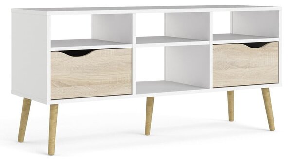 Biała szafka pod TV Tvilum Oslo, 117 x 57 cm