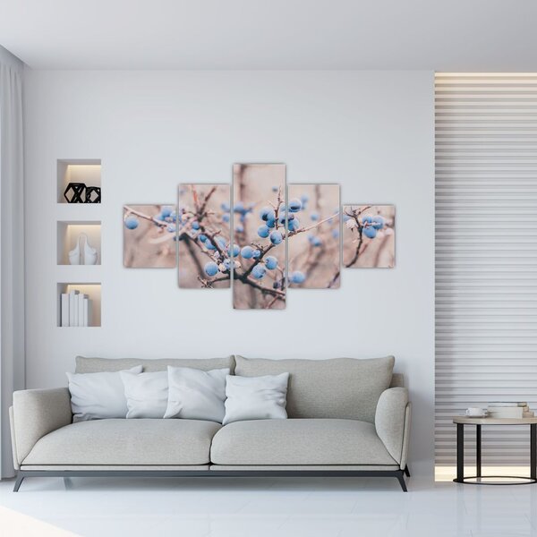Obraz jagód na krzaku (125x70 cm)