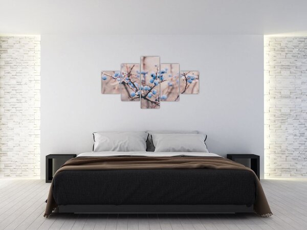 Obraz jagód na krzaku (125x70 cm)