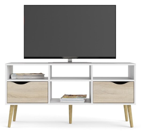 Biała szafka pod TV Tvilum Oslo, 117 x 57 cm
