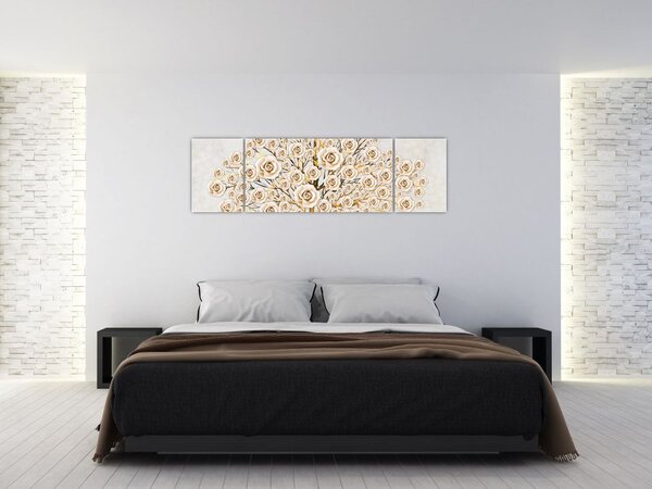 Obraz drzewa kwiatowego (170x50 cm)