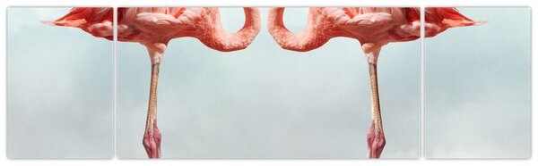 Obraz dwóch flamingów (170x50 cm)