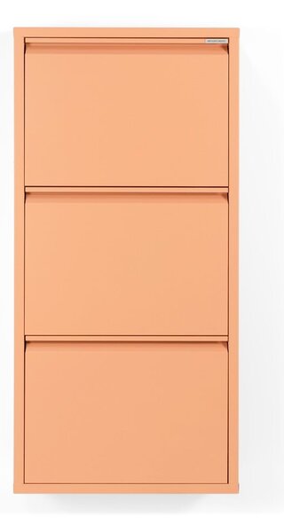 Łososiowa metalowa uchylna szafka na buty 50x103x15 cm Billy – Spinder Design