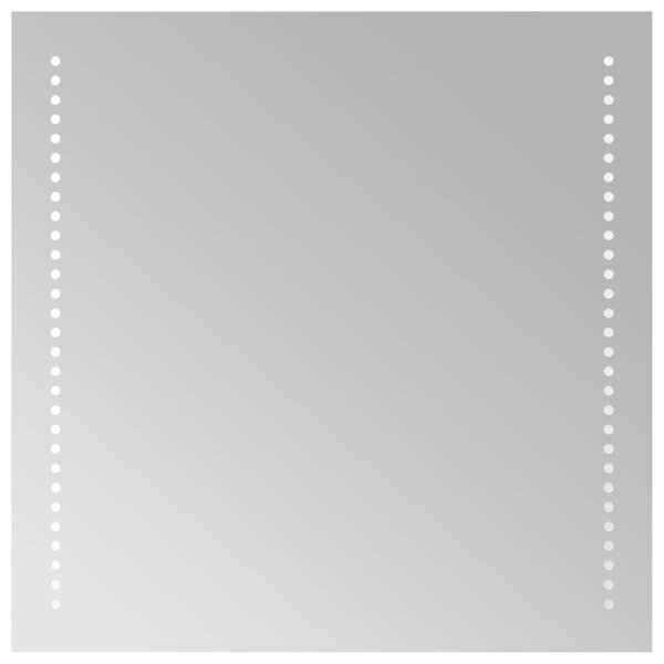 Lustro łazienkowe LED przezroczysty 50 x 50 cm szkło hartowane