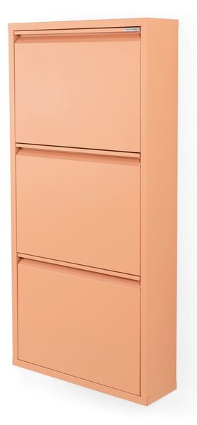 Łososiowa metalowa uchylna szafka na buty 50x103x15 cm Billy – Spinder Design