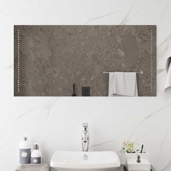 Lustro łazienkowe LED przezroczysty 100 x 50 cm szkło hartowane