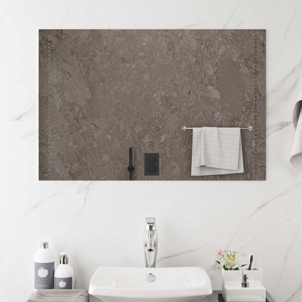 Lustro łazienkowe LED przezroczysty 90 x 60 cm szkło hartowane