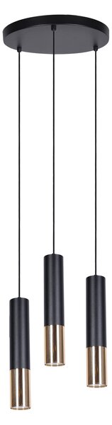 Czarno-złota, minimalistyczna lampa wisząca K-4872 z serii ASTINA