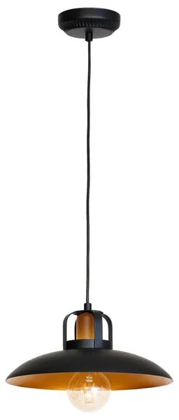 Czarna lampa wisząca z metalu P9-Z76