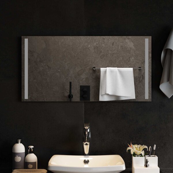 Lustro łazienkowe LED przezroczysty 80 x 40 cm szkło hartowane