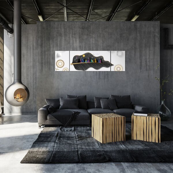 Obraz abstrakcji (170x50 cm)