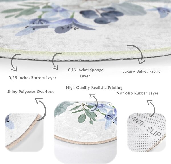 Okrągły dywan odpowiedni do prania i robotów sprzątających ø 120 cm Comfort – Mila Home