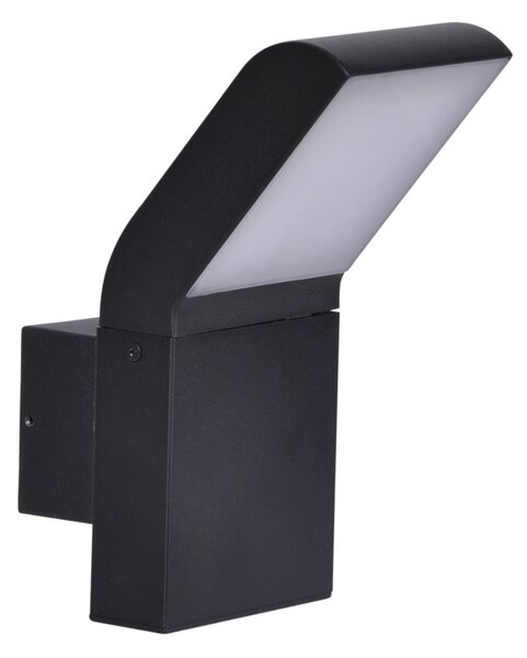 Czarna, nowoczesna, ogrodowa lampa elewacyjna LED K-8146 z serii VIDAR