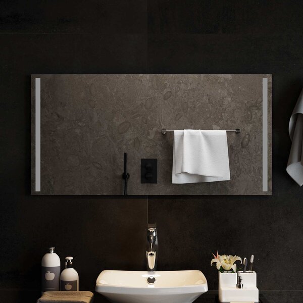 Lustro łazienkowe LED przezroczysty 100 x 50 cm szkło hartowane