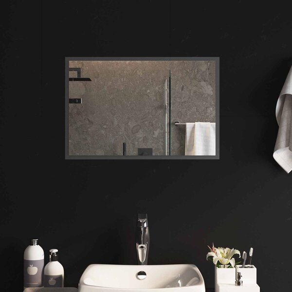 Lustro łazienkowe LED przezroczysty 60 x 40 cm szkło hartowane
