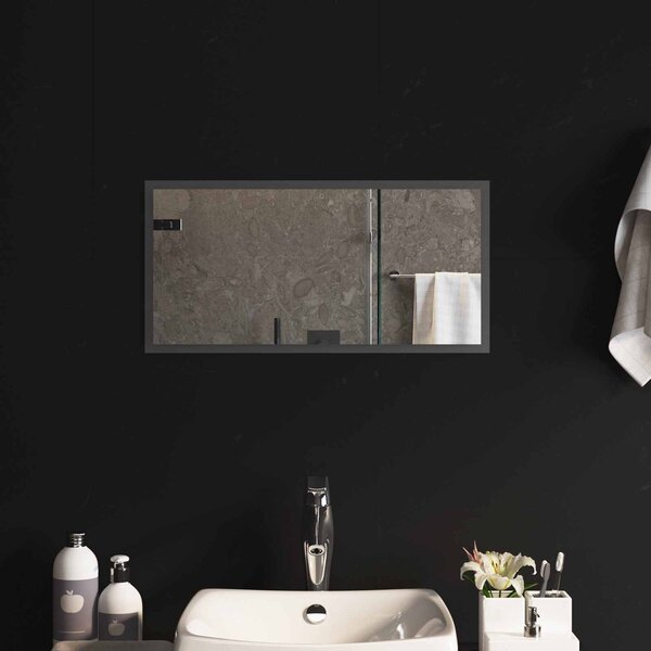 Lustro łazienkowe LED przezroczysty 60 x 30 cm szkło hartowane