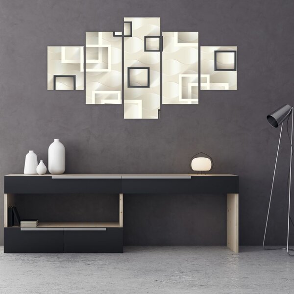 Geometryczny abstrakcyjny obraz (125x70 cm)