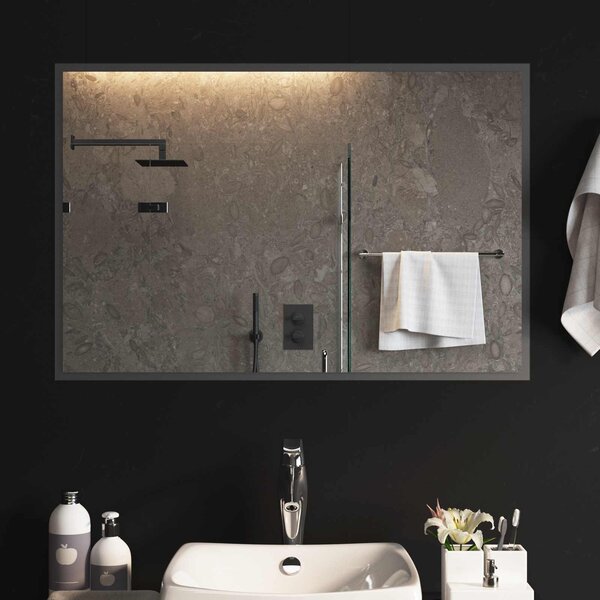 Lustro łazienkowe LED przezroczysty 90 x 60 cm szkło hartowane
